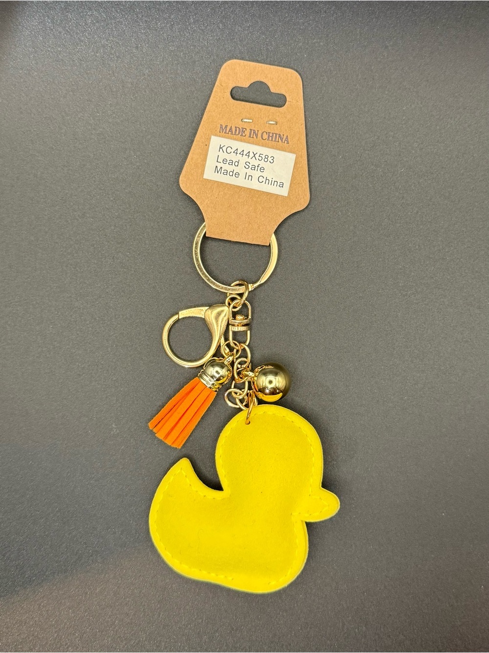 Rhinestone Yellow Duck Keychain BNWT - Picture 2 of 2
